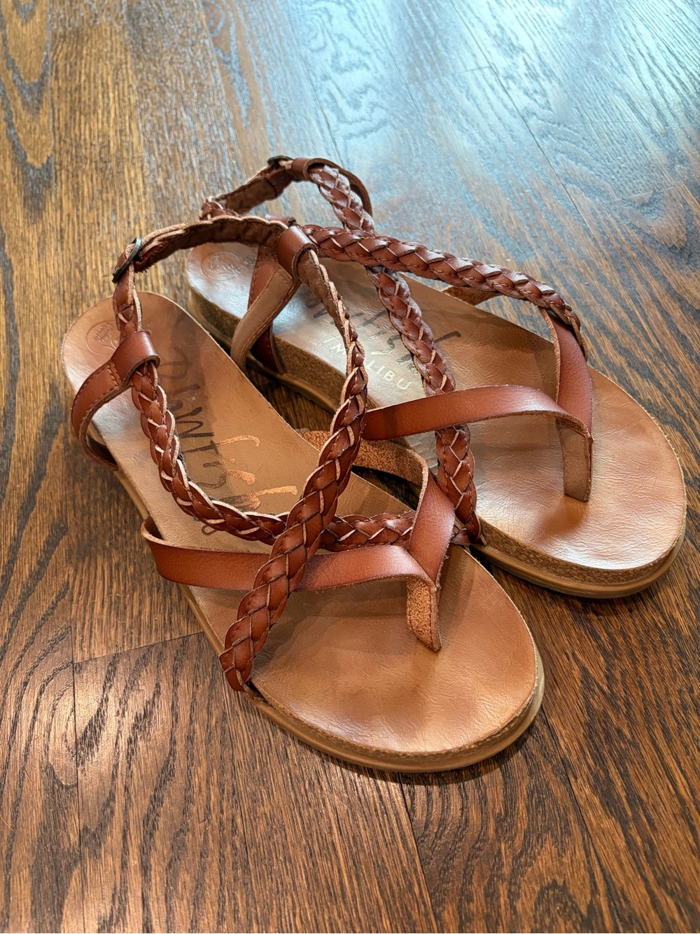 BLOWFISH Malibu Braided Brown Vegan Leather Sandals